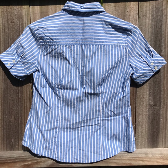 stripped Button Down Blouse - LOFT - Picture 3 of 3